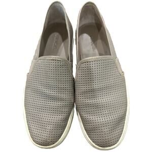 Vince Blair Shoes Women's 6M/ 36 Taupe Leather Slip On Casual Sneakers Loafers